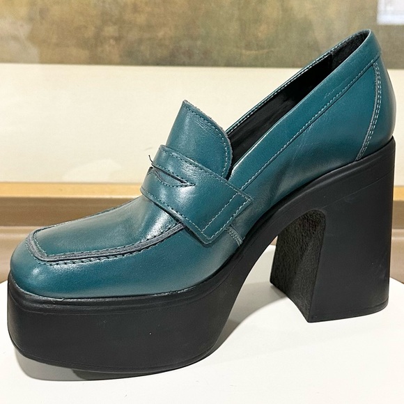 🌸FREE PEOPLE🌸 Zoe Platform Loafer in Jade Size: 36 - Picture 5 of 11